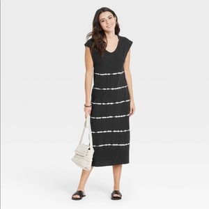 Sleeveless knit t-shirt midi dress